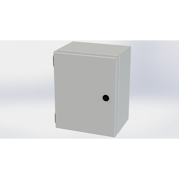 1/4 Turn Latch Electrical Enclosures, 10 in H, 6 in D, 8 in W, NEMA 3R, 4, 12, 13, Carbon Steel